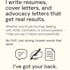 write resumes cover letters and advocacy letters that get real results