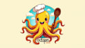 do awesome octopus, pate, animal mascot logo