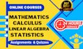 help in mathematics calculus discrete math linear algebra and statistics