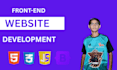 be your front end web developer using HTML,CSS, bootstrap, react js and j
