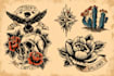 draw american traditional tattoo unique design by request