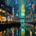 drawing a cyberpunk futuristic city art