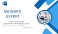 do professional ms word document designing and formatting