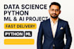 do python data science, machine learning and data analysis