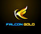 design popular unique falcon gold logo