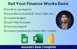 do accounting tasks, reports, budgets, and forecasts in excel, googlesheets