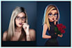 create a stylized futuristic cartoon character, logo, avatar
