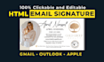 design HTML email signature for gmail outlook and apple mail