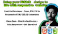convert figma, PSD , pdf to html CSS and javascript