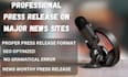 write and publish a professional press release on major news sites