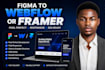 design and develop webflow website, convert figma to webflow or framer website