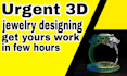 design high quality custom jewelry cad and 3d rendering