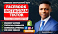 setup tiktok shop facebook shop instagram shop run fb ads and shopify marketing