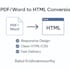 convert PDF or word documents into clean, responsive HTML and CSS