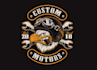 make professional motorcycle club logo with creative concept
