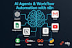 build powerful ai agents using n8n,zapier,make and python