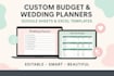 design custom google sheets or excel wedding and budget planner spreadsheets