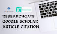 increase google scholar citations, journals, backdated citations, researchgate
