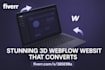 design an interactive 3d animated webflow website for business