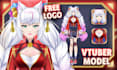 design and rigging high quality live2d model art character for vtuber