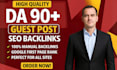 provide da 90 dofollow guest post contextual backlinks