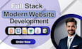 create a modern and responsive website using HTML, CSS, bootstrap and javascript