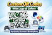 design custom qr code with logo, colors and branding