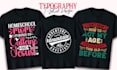 design custom typography t shirt graphics for pod