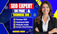 do on page and technical SEO for wordpress, shopify, wix,webflow websites