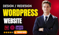 create a wordpress site and custom design website