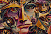 create magical abstract art, psychedelic, surrealism, cubism