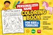 create a personalized name coloring book for kids and toddlers