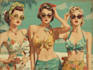 draw vintage retro art illustration