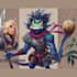 do fantasy illustration monster character