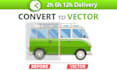 do manual vector tracing, redraw logo and convert image to vector perfectly