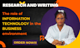 write and do educative research on business and information technology