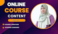create online course content and curriculum design for you