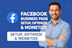 do facebook page create setup and optimize