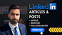 write your linkedin posts, articles content as ghostwriter