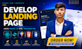 create responsive react landing page with advanced styling