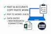 help with copy paste, data collection, and web research tasks