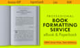 professionally format your book for amazon KDP, paperback, hardcover and ebook