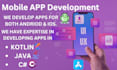 do flutter mobile app development, android app, ios app, as a flutter dev
