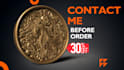 sculpt printable 3d coin, bas relief medal
