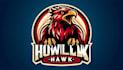 design howlin hawk mascot logo just your company