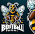 design mascot football bee logo
