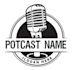a professional custom modern podcast logo design