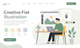 create unique modern flat vector illustration