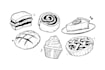 create minimalist food illustration