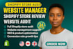 shopify store audit  website manager shopify store review website audit